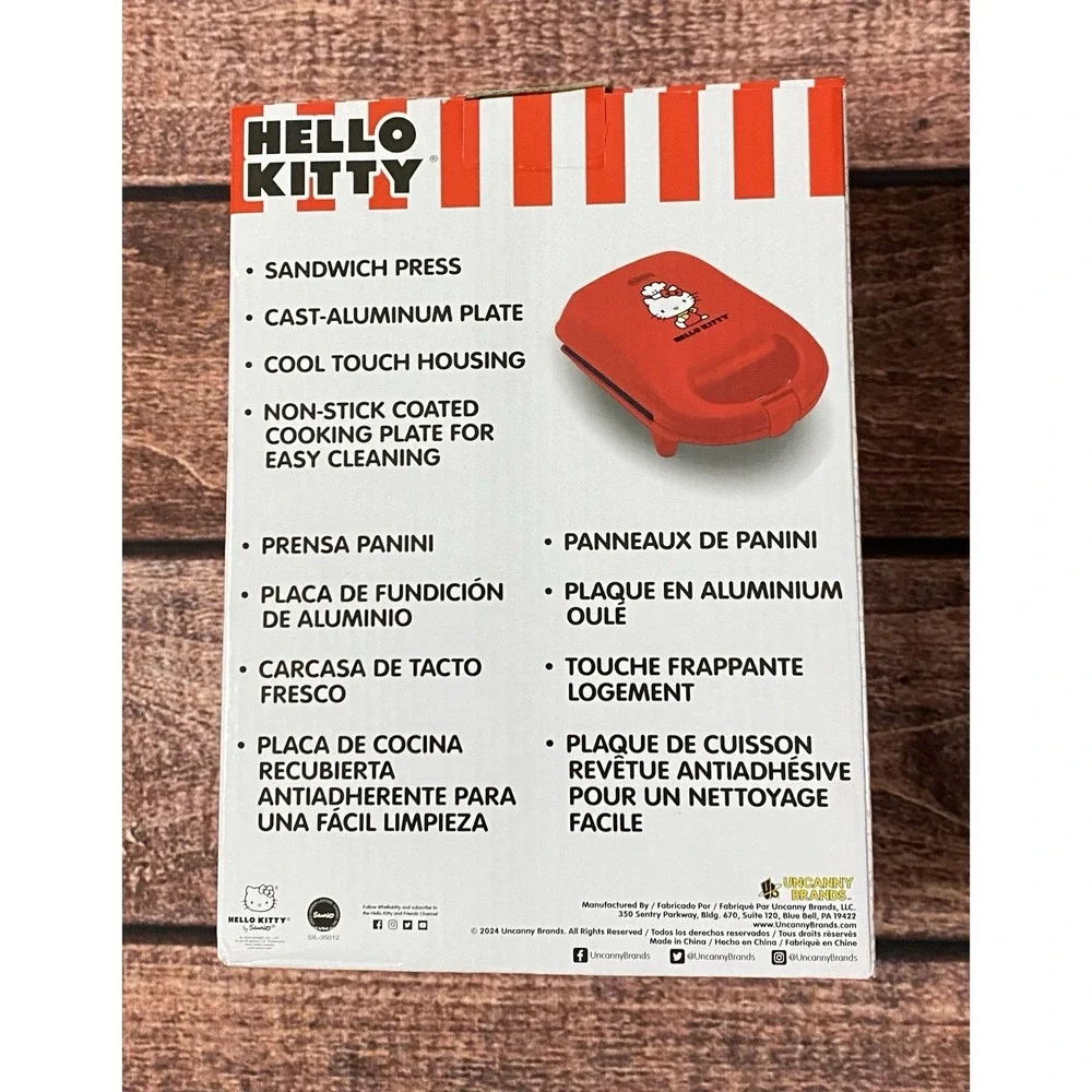 Hello Kitty Grilled Cheese Maker Non-Stick Sandwich Press Uncanny Brands New